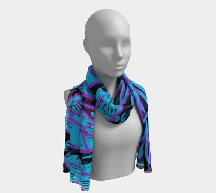 Long Scarf - Winter Graffiti Scarf