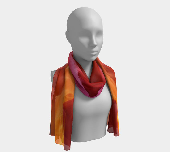 Long Scarf - Heart Flame (autumn)