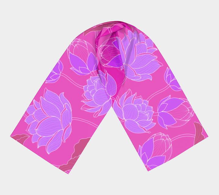 Long Scarf - Winter Lotus