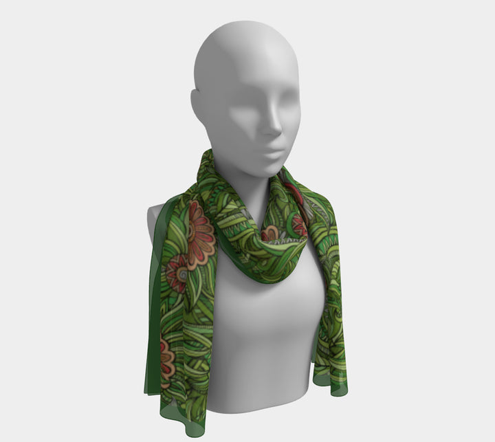 Long Scarf - Spring Garden Of Eden