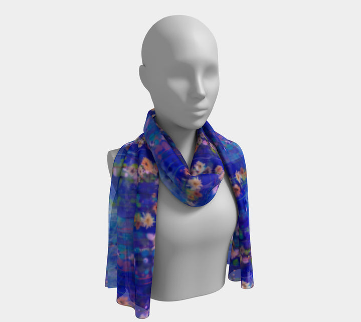 Long Scarf - Monet Garden Cascades (winter)