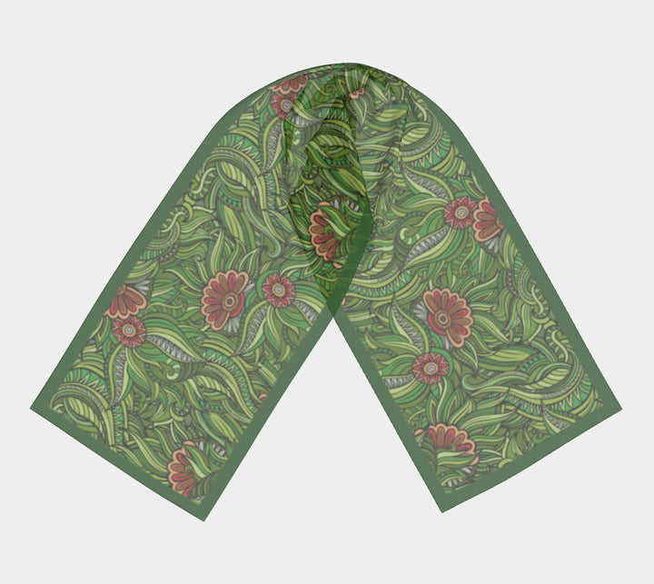 Long Scarf - Spring Garden Of Eden