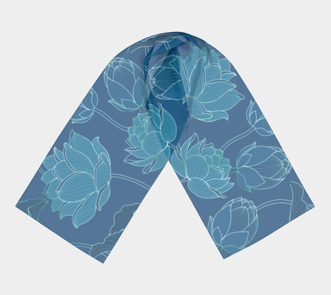 Long Scarf - Spring Lotus 2