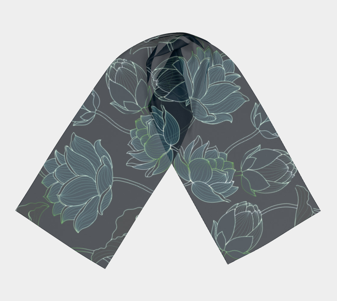 Long Scarf - Autumn Lotus 2