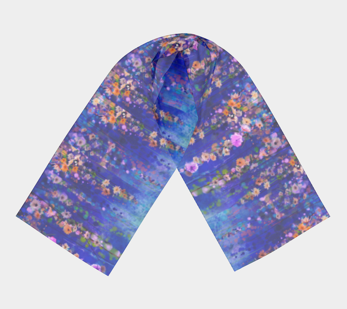 Long Scarf - Monet Garden Cascades (winter)