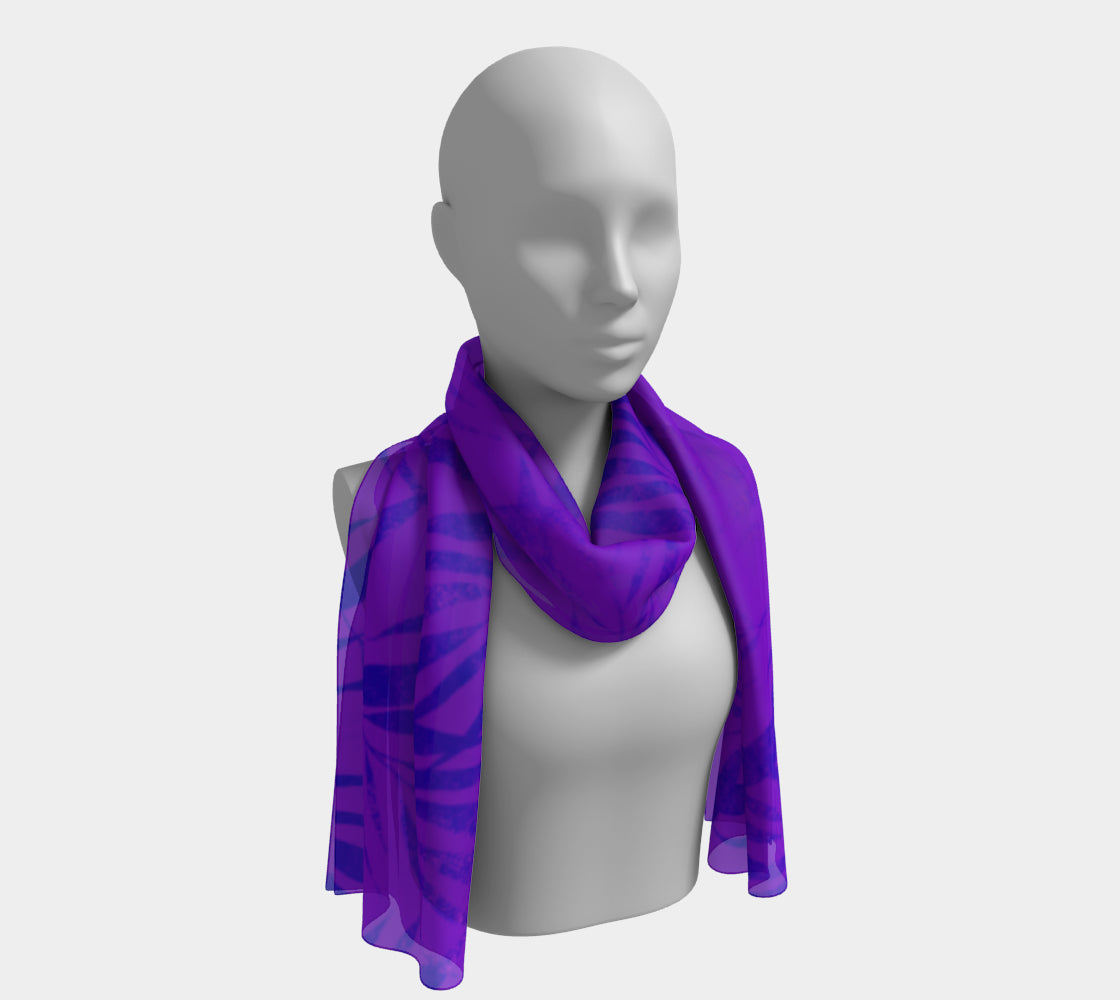 Long Scarf - Winter Raw Silk