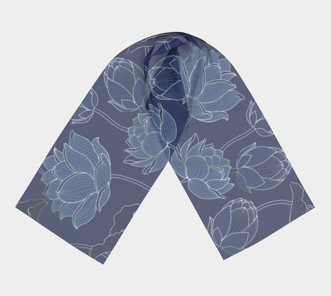 Long Scarf - Summer Lotus